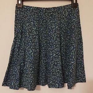 Blue floral skirt